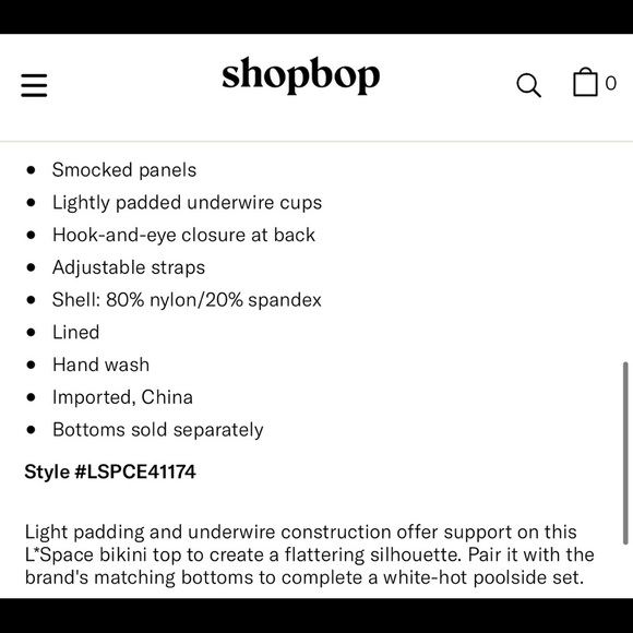 NWT L*Space Cream Bikini: Marley Bikini Top and Aubree Bitsy Bottoms Small $209 - Picture 11 of 16